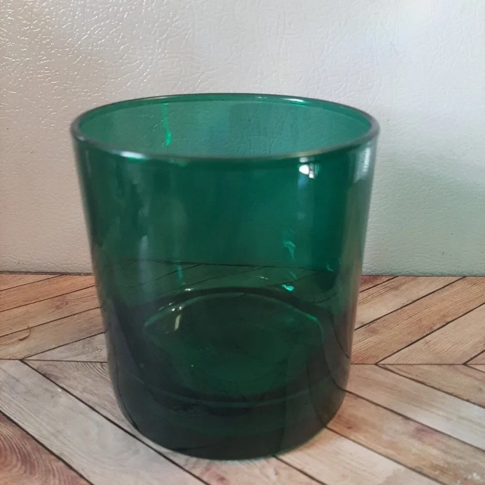 2 IKEA Dark Green Drinking Glasses Tumblers Highball Rocks Glass